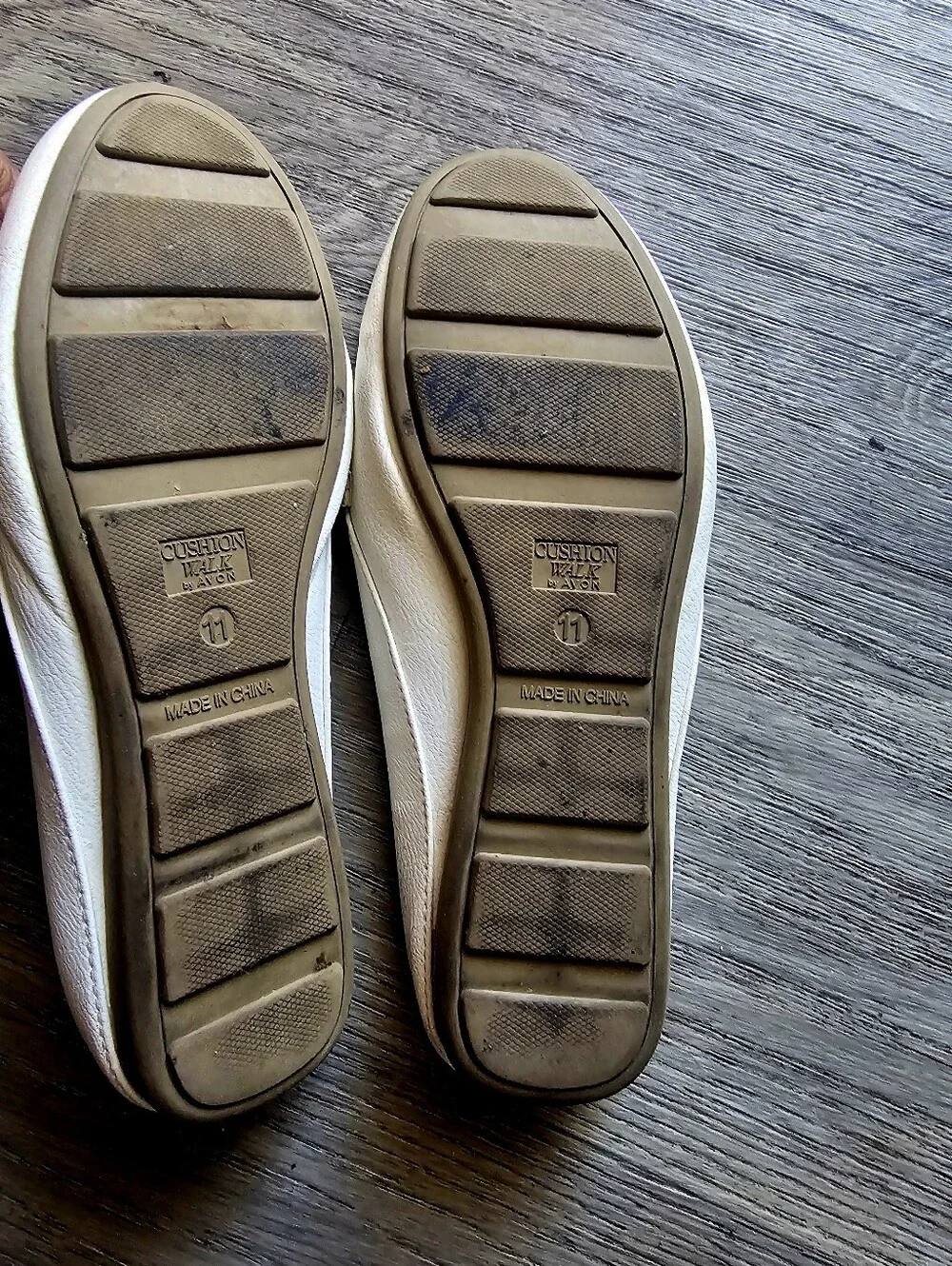 Women’s Cream Perforated Slip-On Loafers
